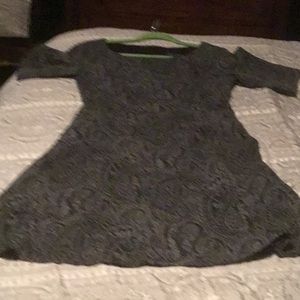 Grey Paisley Dress